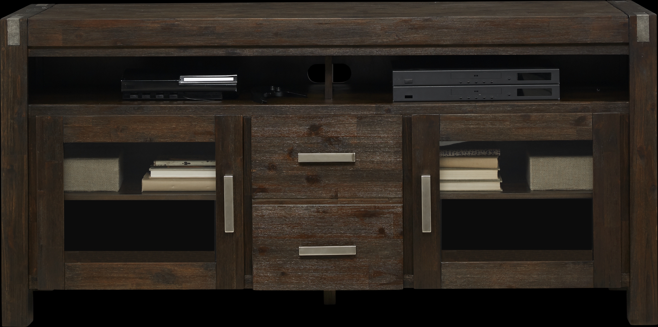 Hidden Springs II Espresso 66 in. Flat Screen Console - Thumbnail - Image 1