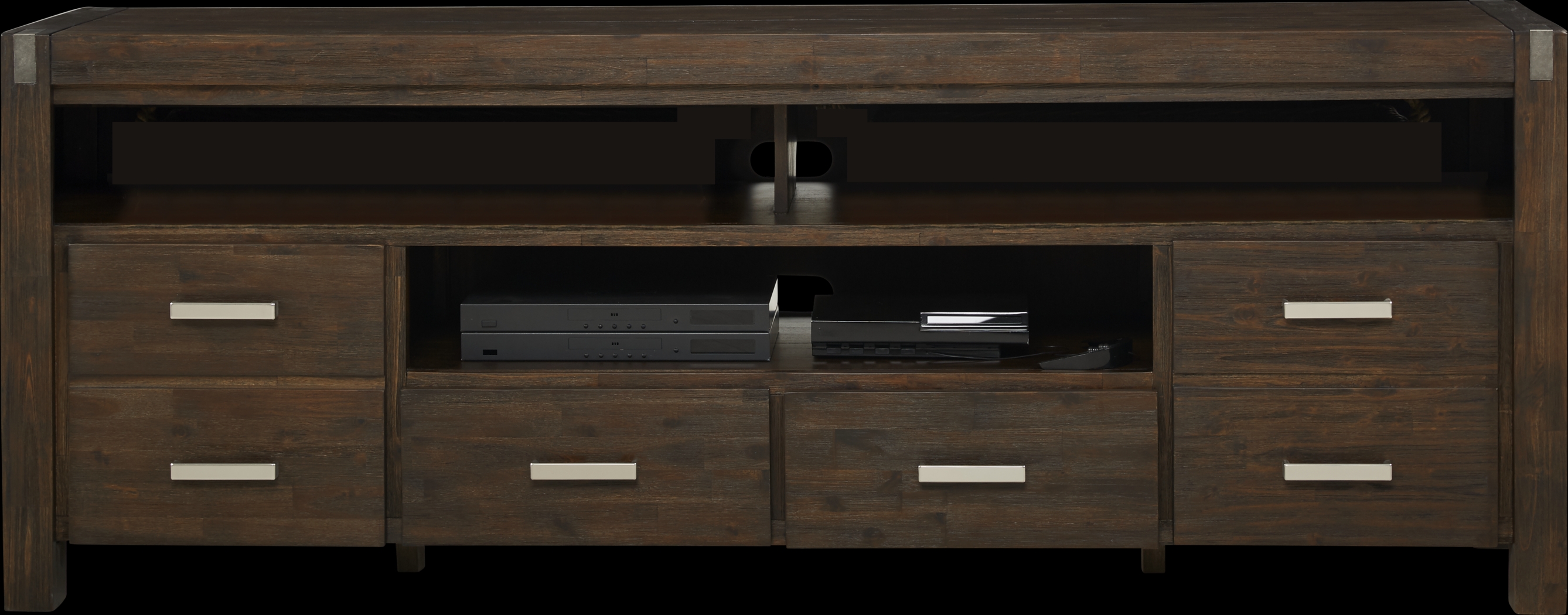 Hidden Springs II Espresso 84 in. Flat Screen Console - Thumbnail - Image 3