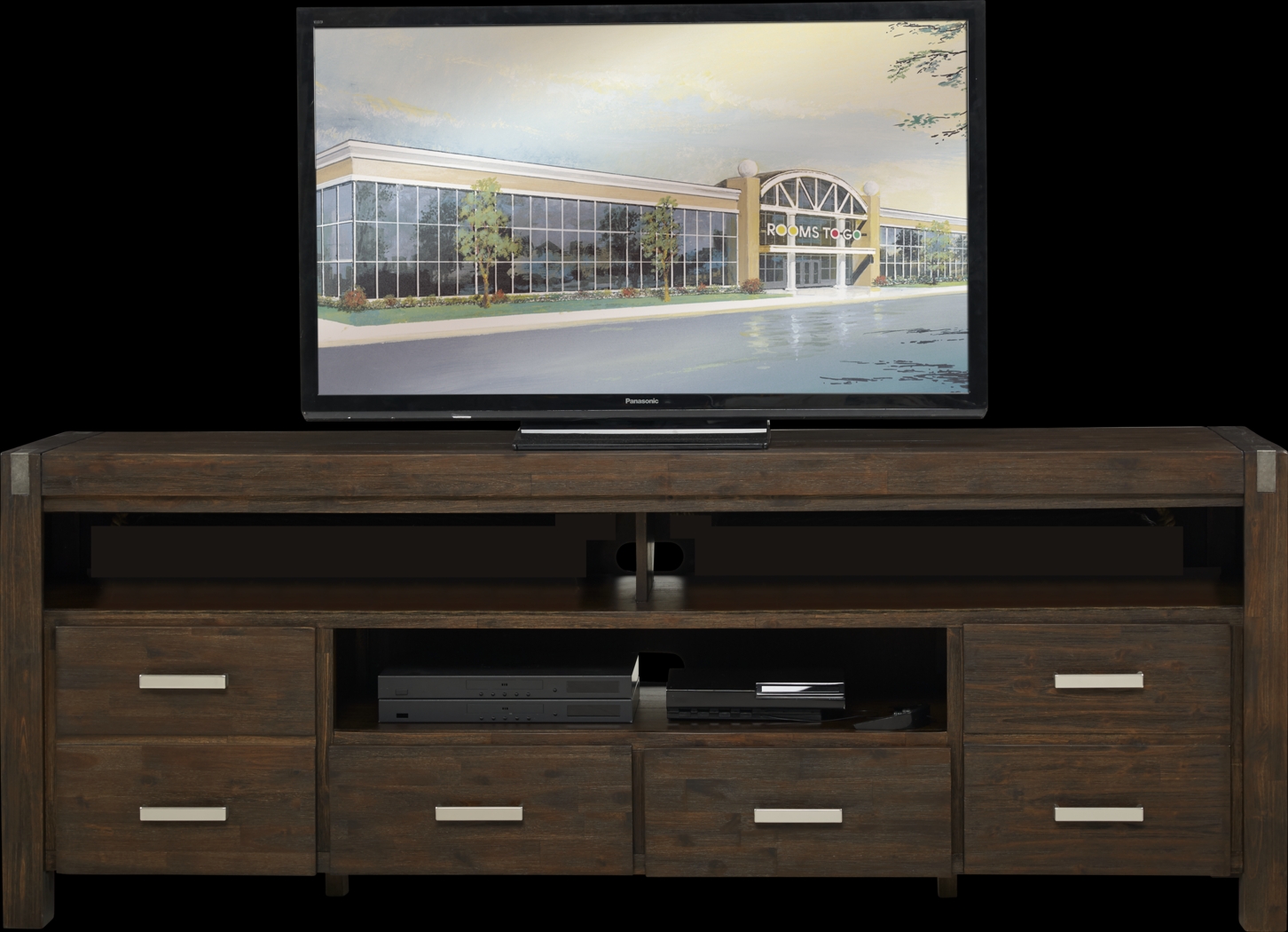 Hidden Springs II Espresso 84 in. Flat Screen Console - Thumbnail - Image 1