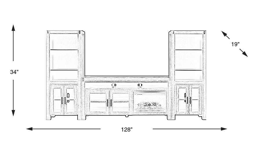 Dimension Image. Please refer to the Dimension Tab on this page for dimension details.