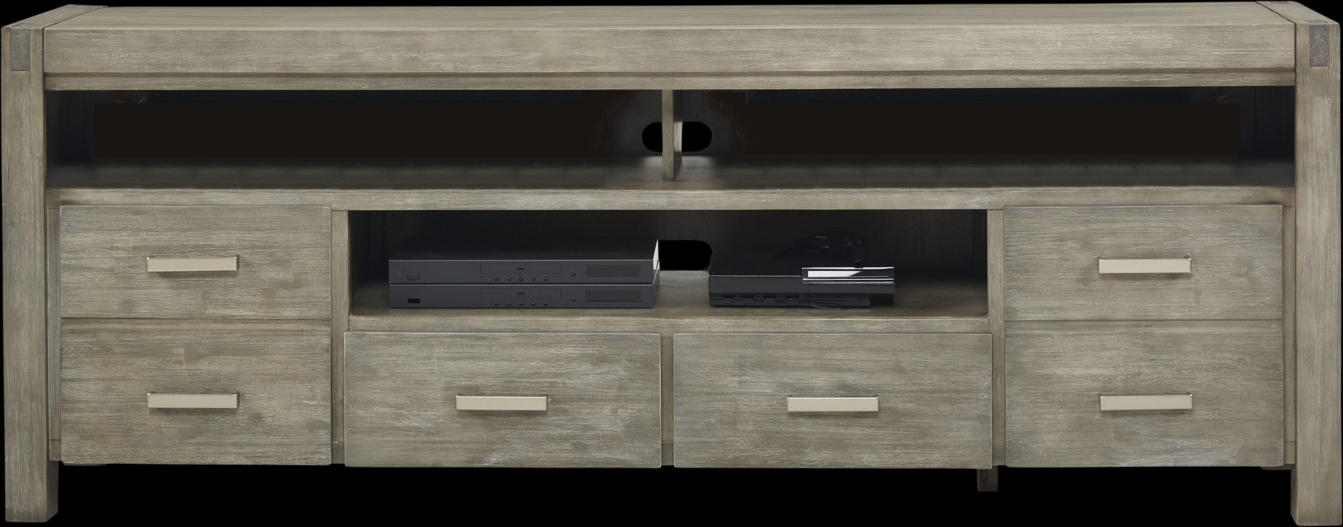 Hidden Springs II Gray 84 in. Flat Screen Console - Thumbnail - Image 3