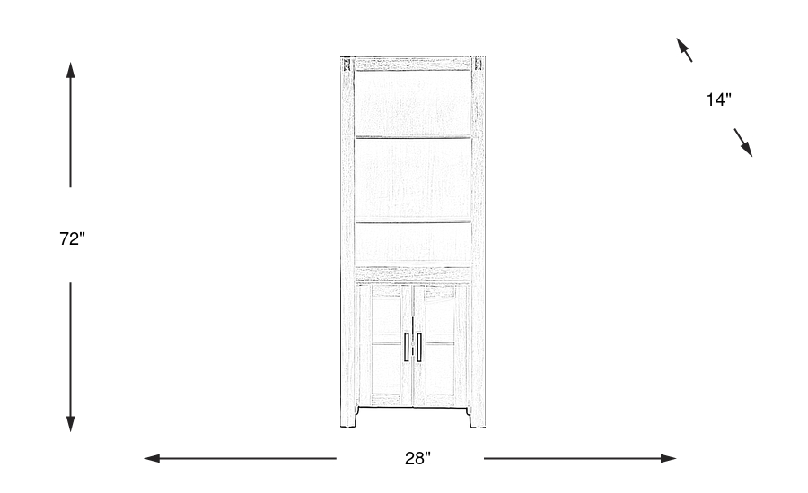 Dimension Image. Please refer to the Dimension Tab on this page for dimension details.