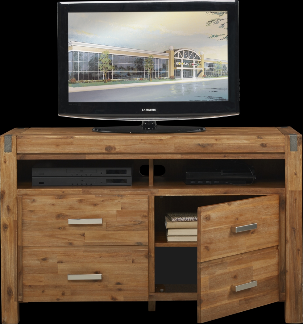 Hidden Springs II Tan 50 in. Flat Screen Console - Thumbnail - Image 2
