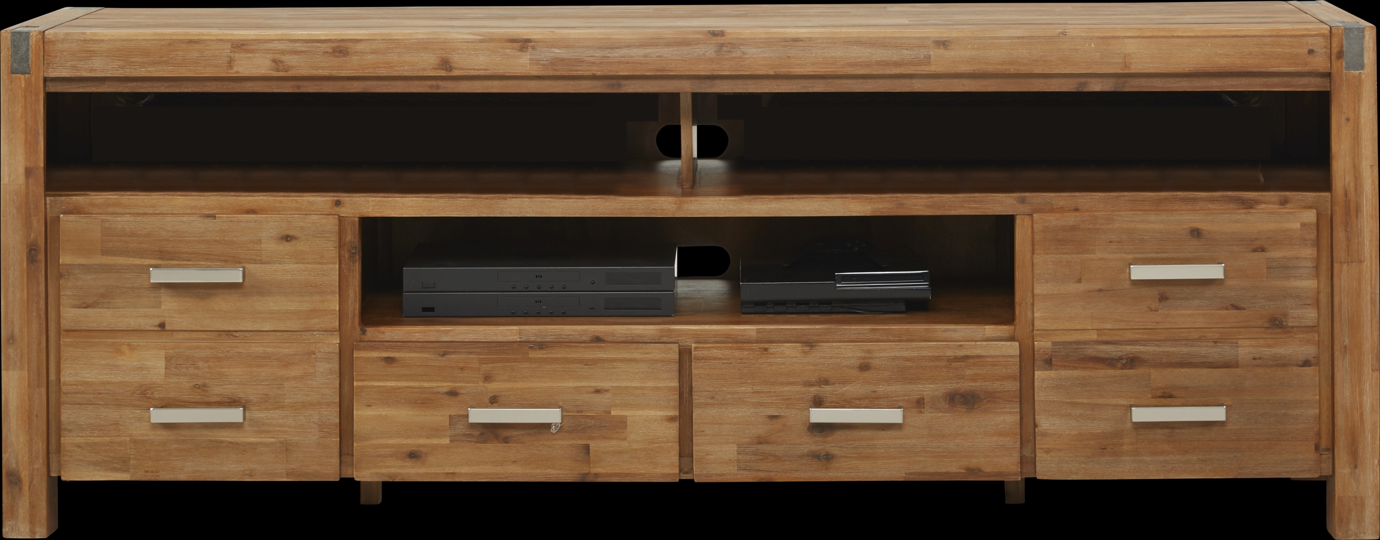 Hidden Springs II Tan 84 in. Flat Screen Console - Thumbnail - Image 3