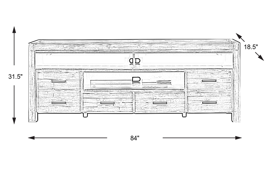 Dimension Image. Please refer to the Dimension Tab on this page for dimension details.