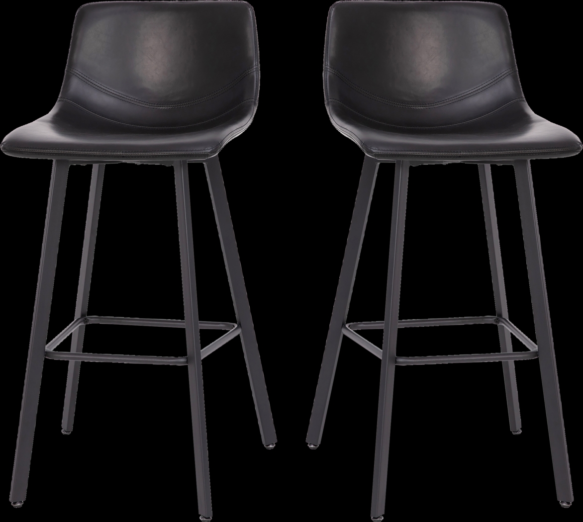 Hiefield Black Barstool, Set of 2 - Thumbnail - Image 1