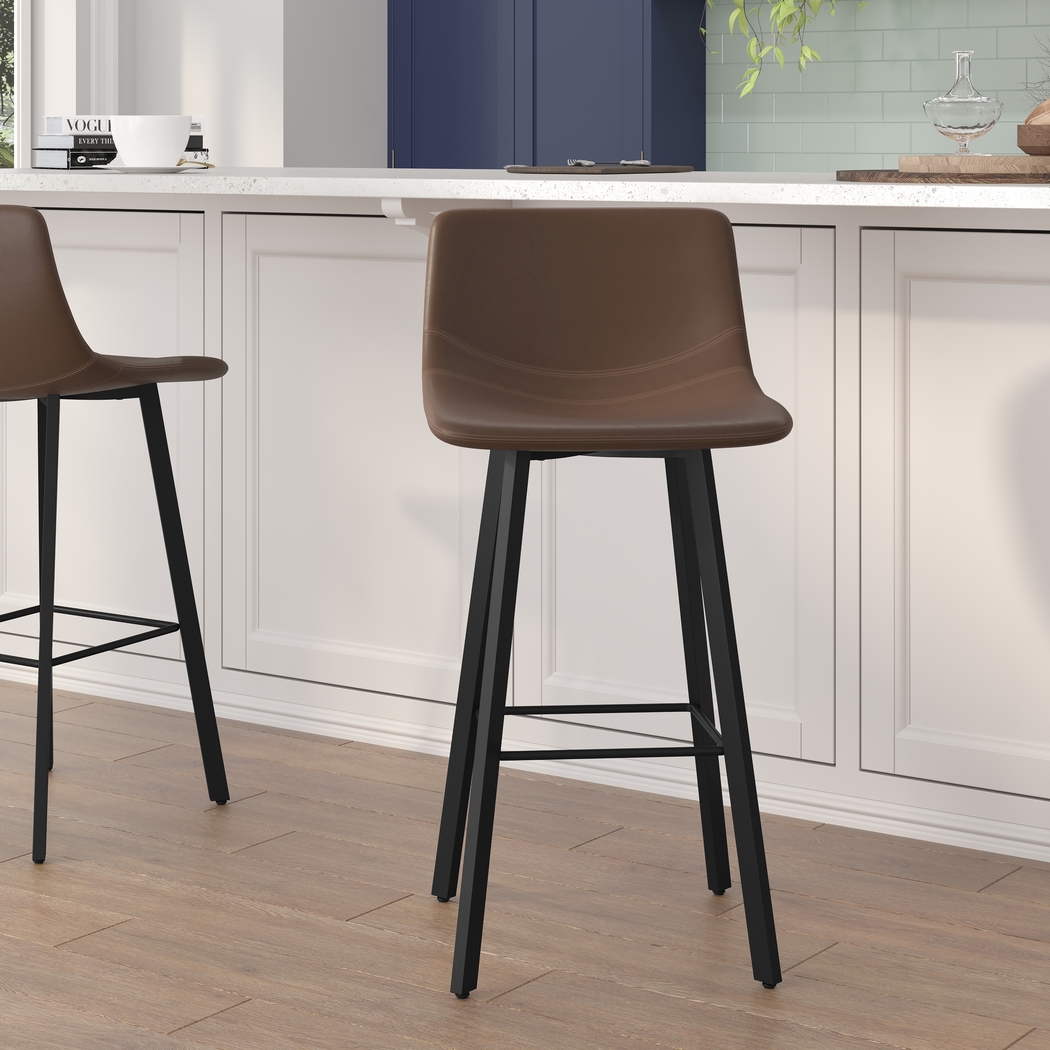 Hiefield Brown Barstool, Set of 2 - Thumbnail - Image 2