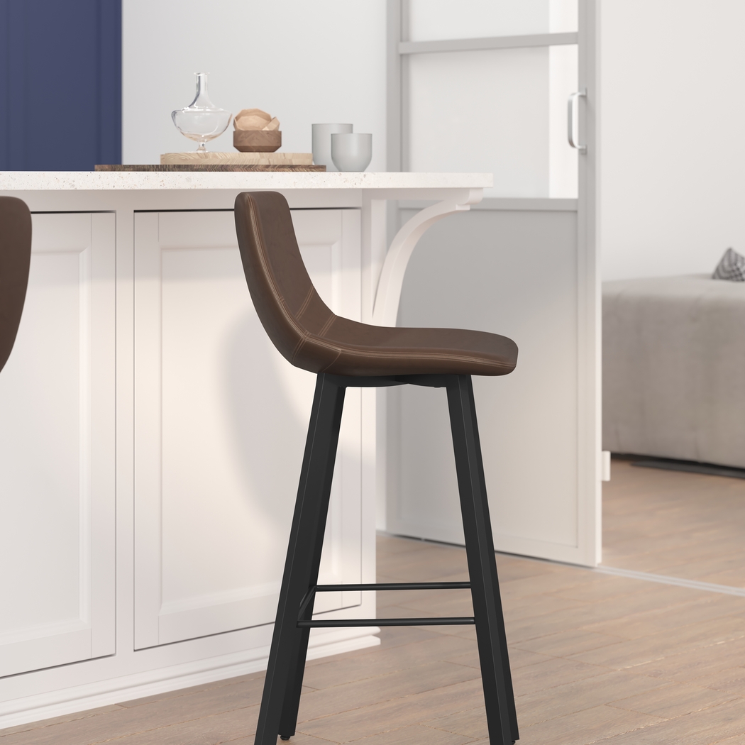 Hiefield Brown Barstool, Set of 2 - Thumbnail - Image 4