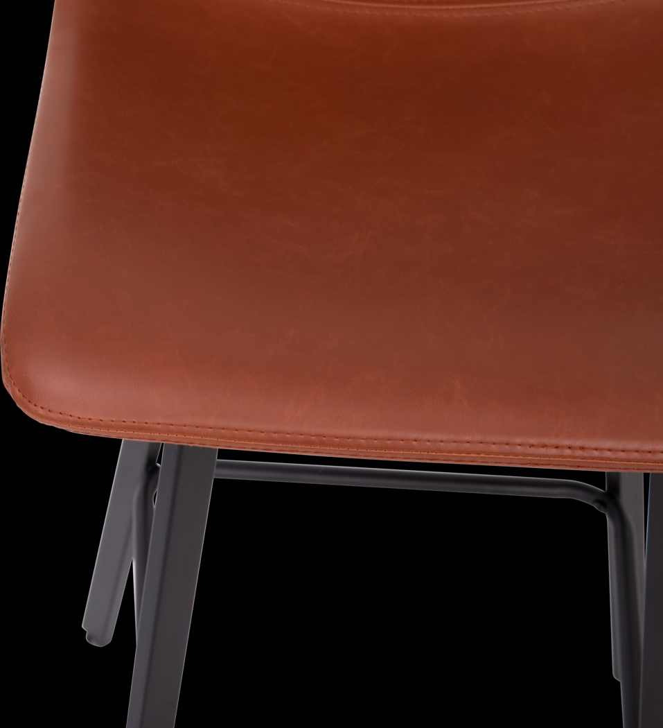 Hiefield Cognac Barstool, Set of 2 - Thumbnail - Image 5