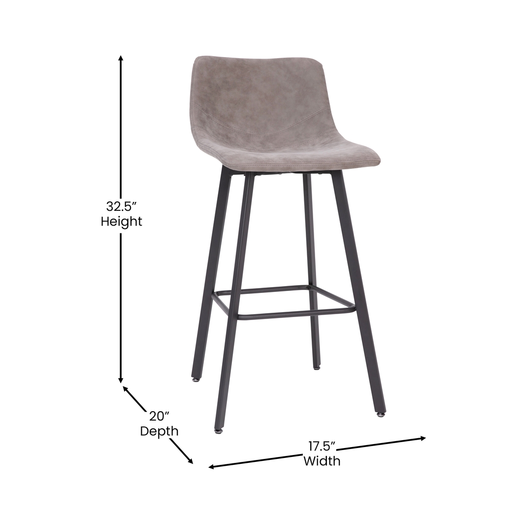 Hiefield Gray Barstool, Set of 2 - Thumbnail - Image 9