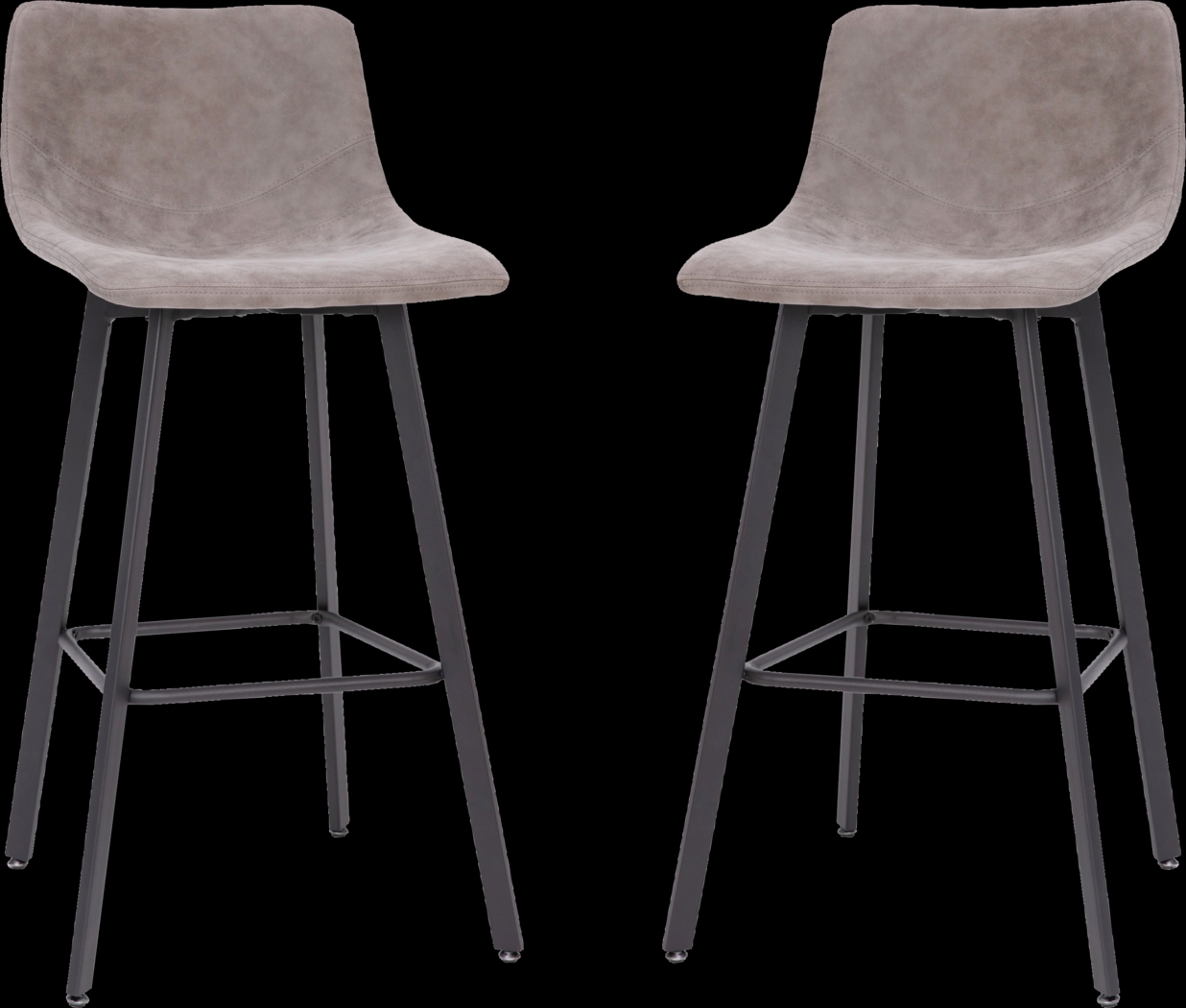 Hiefield Gray Barstool, Set of 2 - Thumbnail - Image 1