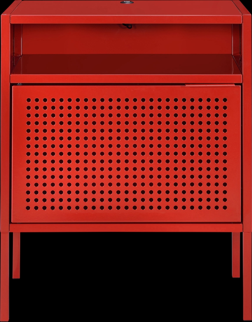 Hiett Red Accent Table - Thumbnail - Image 3