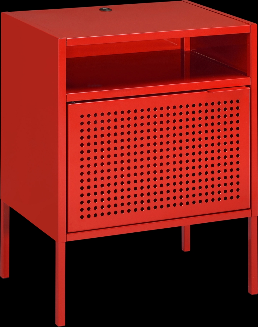 Hiett Red Accent Table - Thumbnail - Image 1