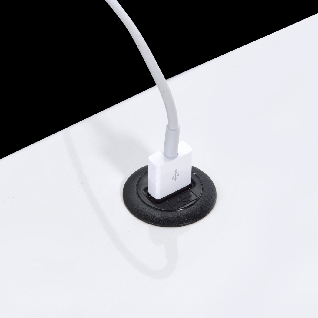 Hiett White Accent Table - Thumbnail - Image 7