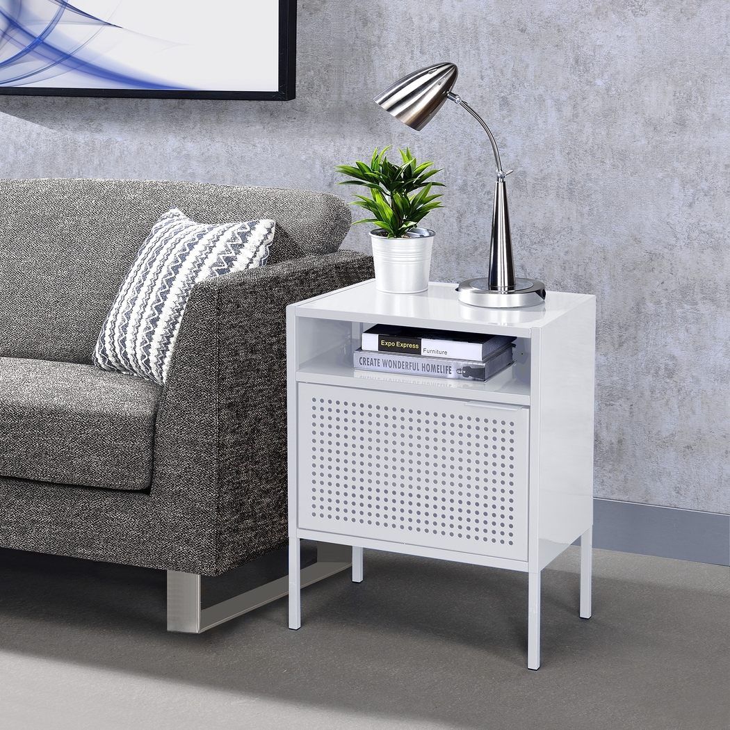 Hiett White Accent Table - Thumbnail - Image 9