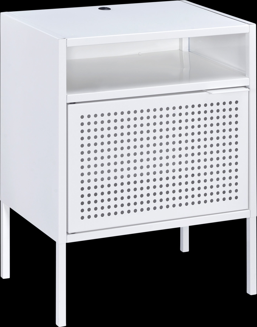 Hiett White Accent Table - Thumbnail - Image 1