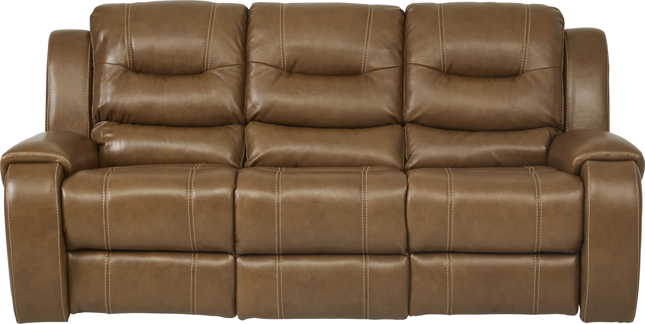 High Plains Saddle Leather Power Reclining Sofa - Thumbnail - Image 1