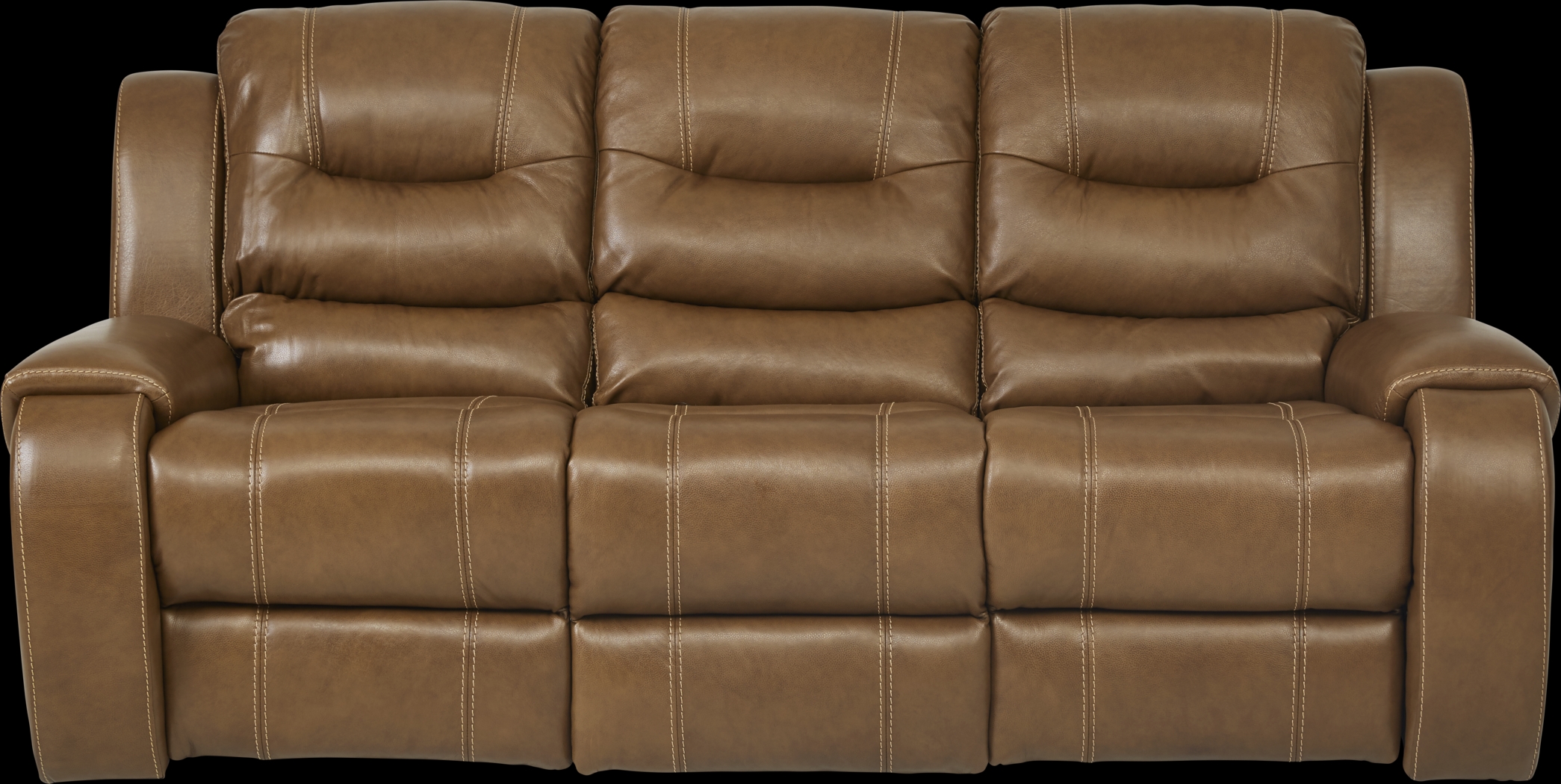 High Plains Saddle Leather Reclining Sofa - Thumbnail - Image 1