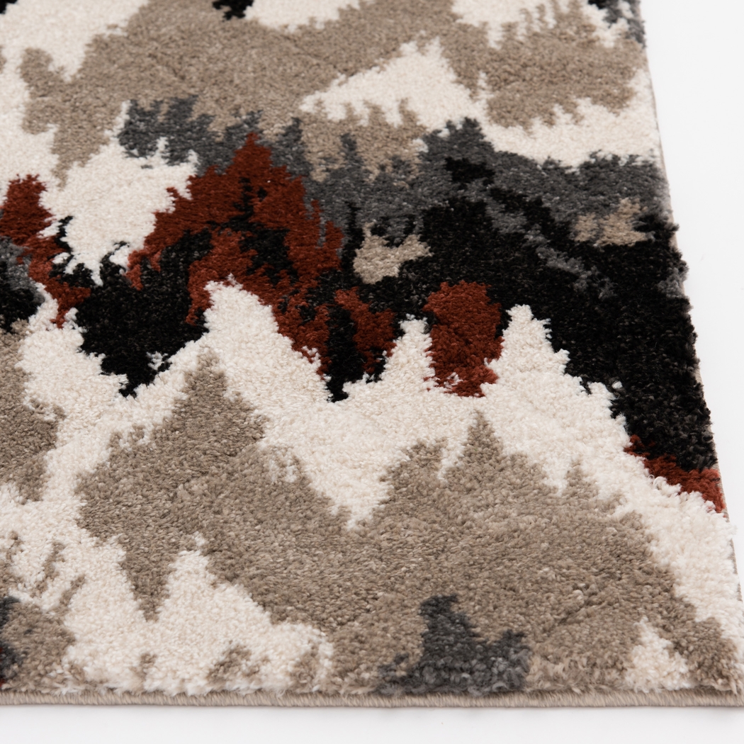 High Waves Rust 5' x 7'3 Rug - Thumbnail - Image 2