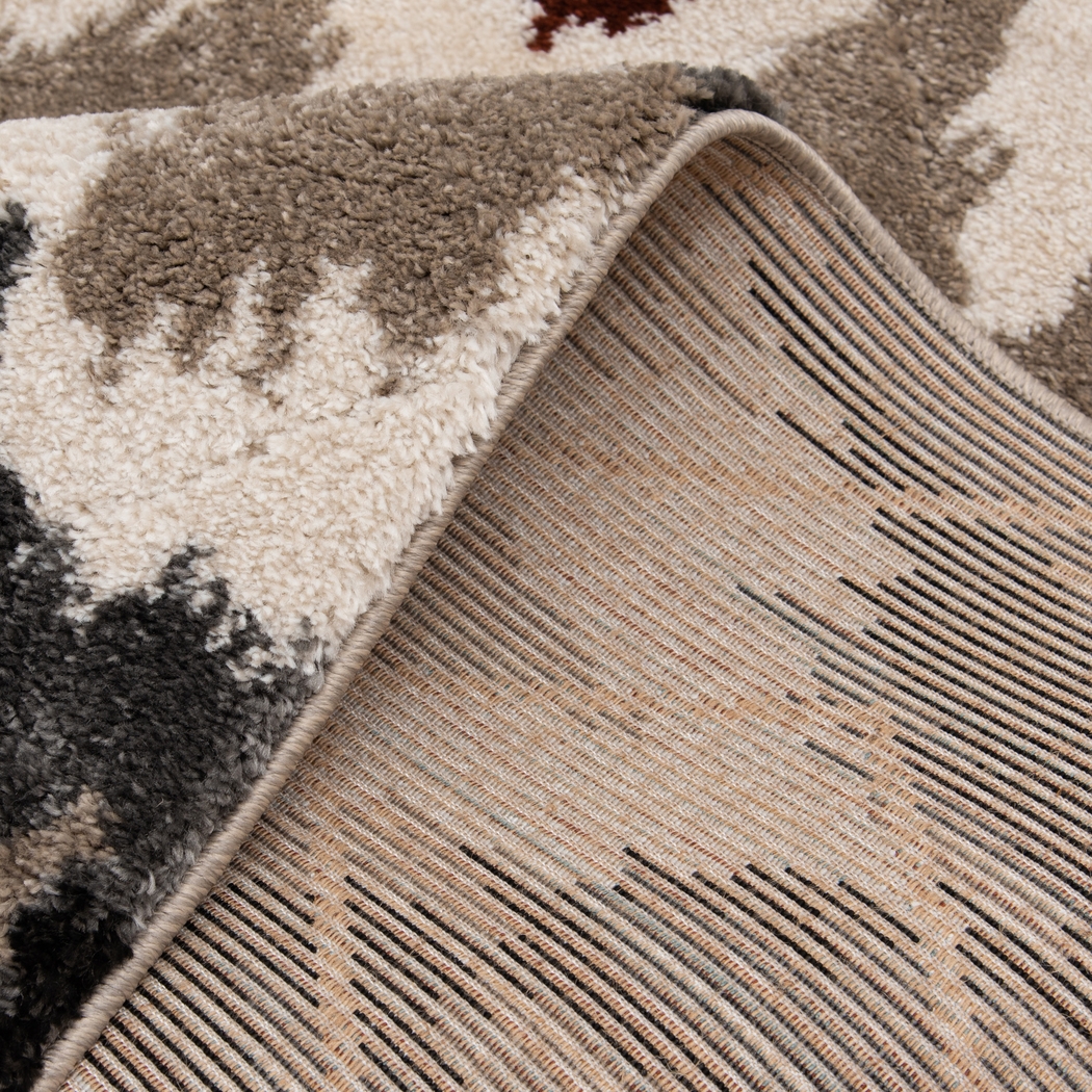 High Waves Rust 5' x 7'3 Rug - Thumbnail - Image 5