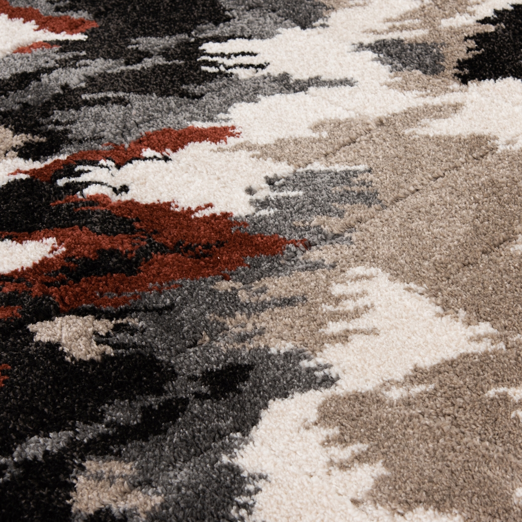 High Waves Rust 5' x 7'3 Rug - Thumbnail - Image 6