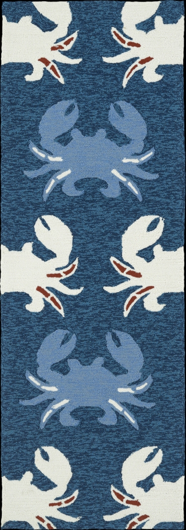 Highland Beach Blue 2' x 6' Indoor/Outdoor Rug - Thumbnail - Image 1
