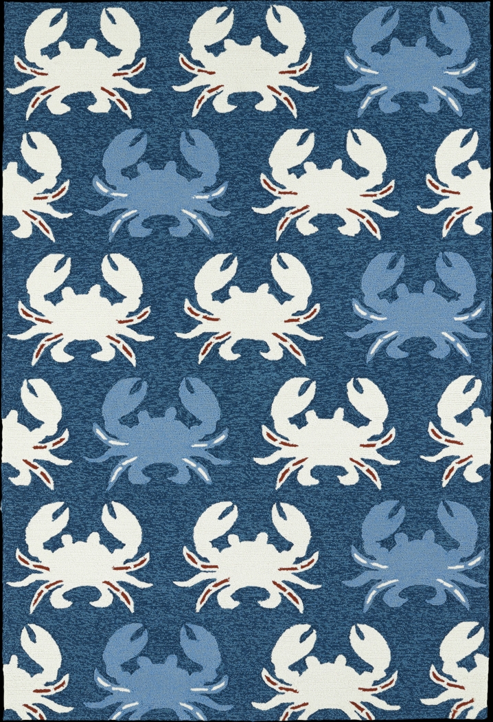 Highland Beach Blue 5' x 7'6 Indoor/Outdoor Rug - Thumbnail - Image 1