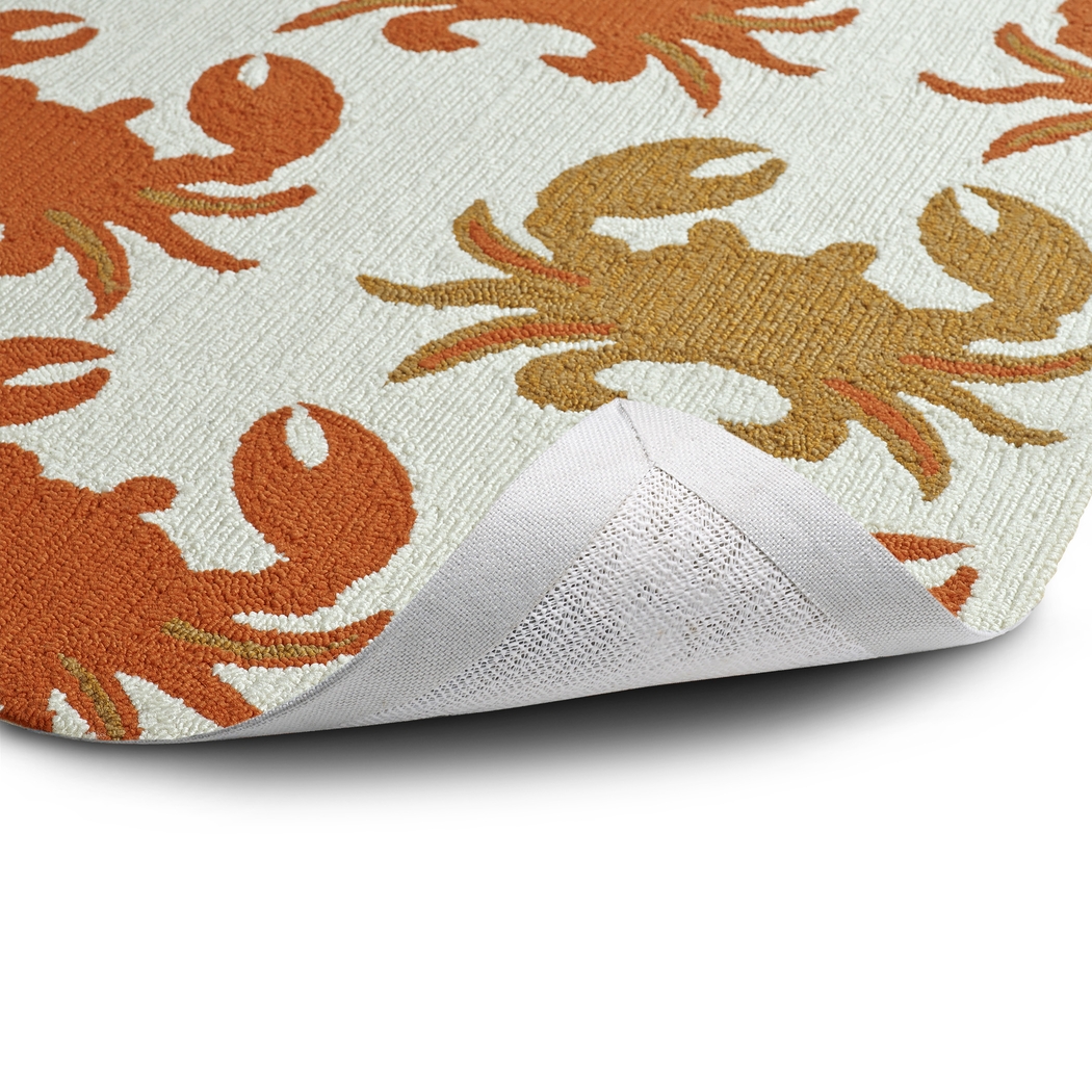 Highland Beach Orange 2' x 6' Indoor/Outdoor Rug - Thumbnail - Image 2