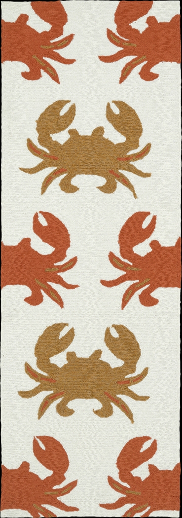 Highland Beach Orange 2' x 6' Indoor/Outdoor Rug - Thumbnail - Image 1