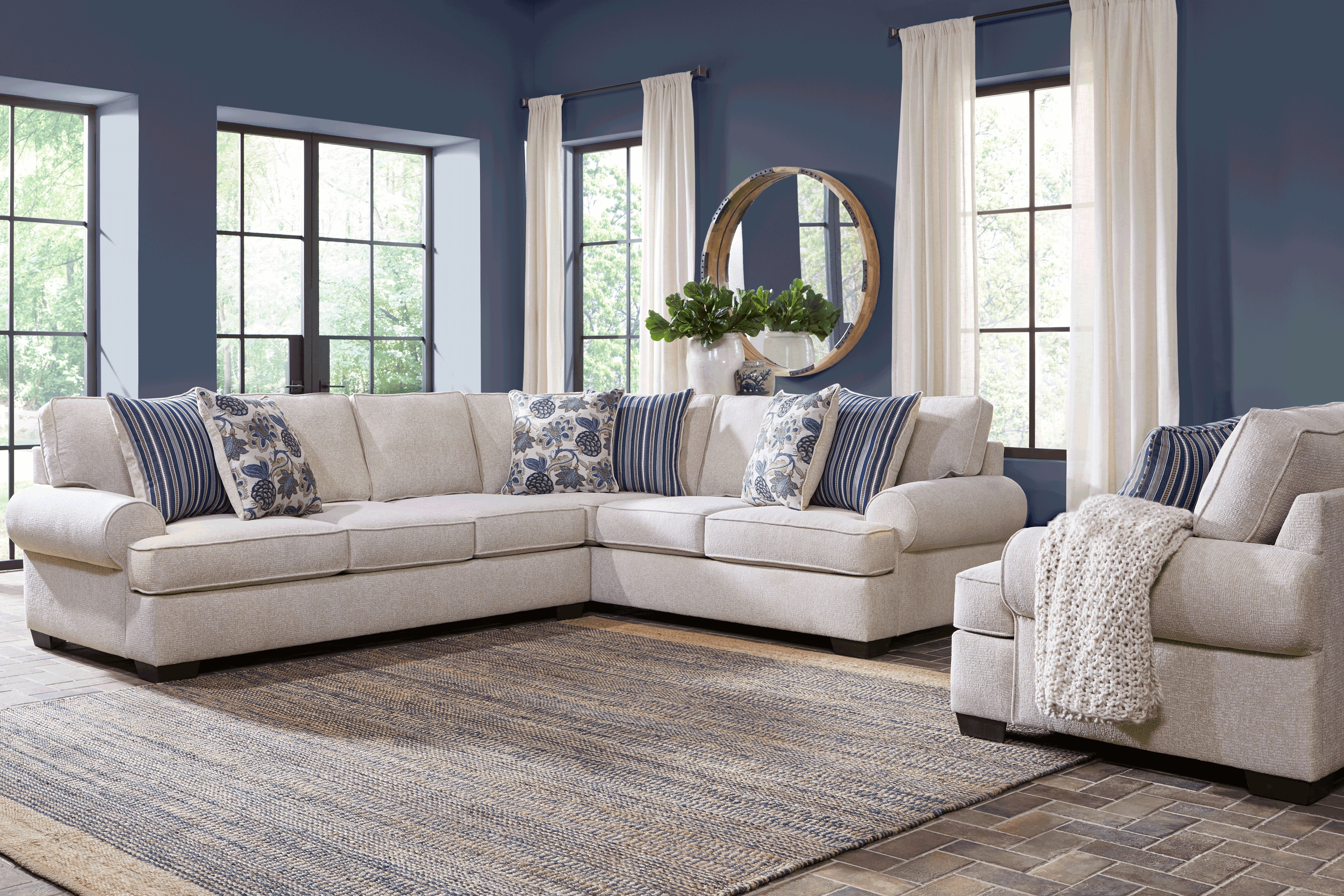 Highland Lakes Beige 2 Pc Sectional - Thumbnail - Image 2