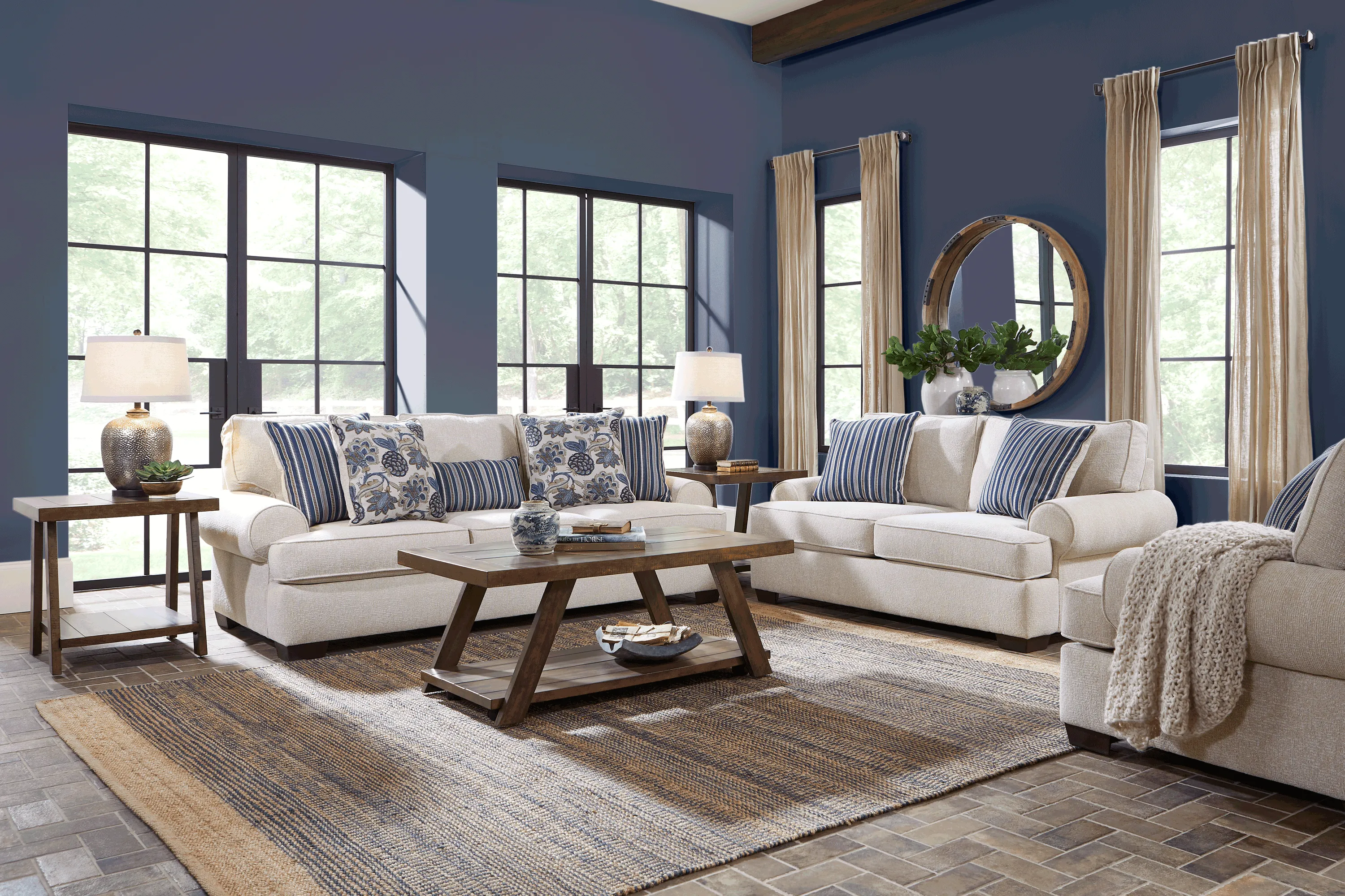 Highland Lakes Beige 8 Pc Living Room - Thumbnail - Image 1