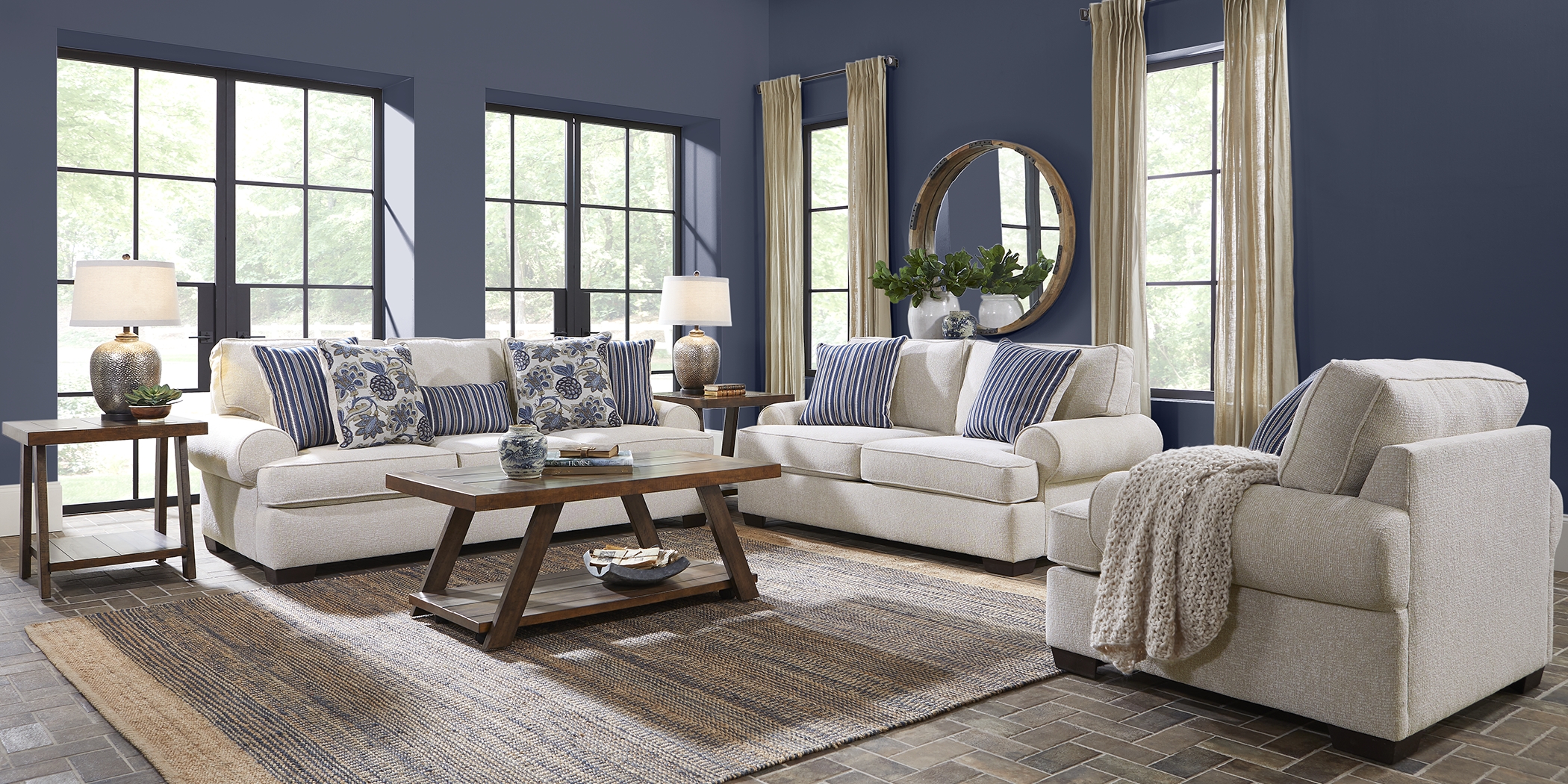 Highland Lakes Beige 8 Pc Living Room - Thumbnail - Image 1