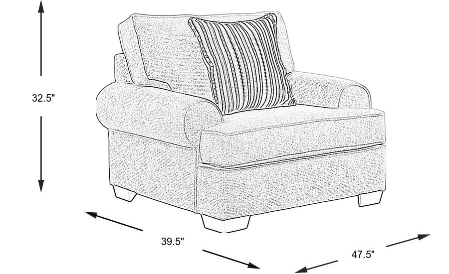 Dimension Image. Please refer to the Dimension Tab on this page for dimension details.