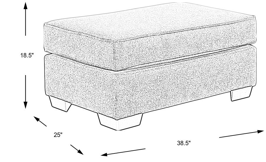 Dimension Image. Please refer to the Dimension Tab on this page for dimension details.