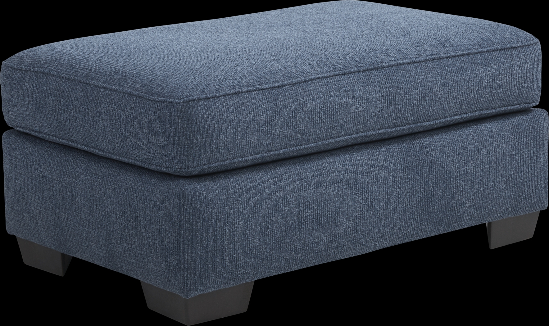 Highland Lakes Blue Ottoman - Thumbnail - Image 1