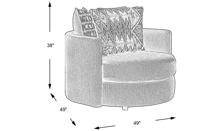 Dimension Image. Please refer to the Dimension Tab on this page for dimension details.