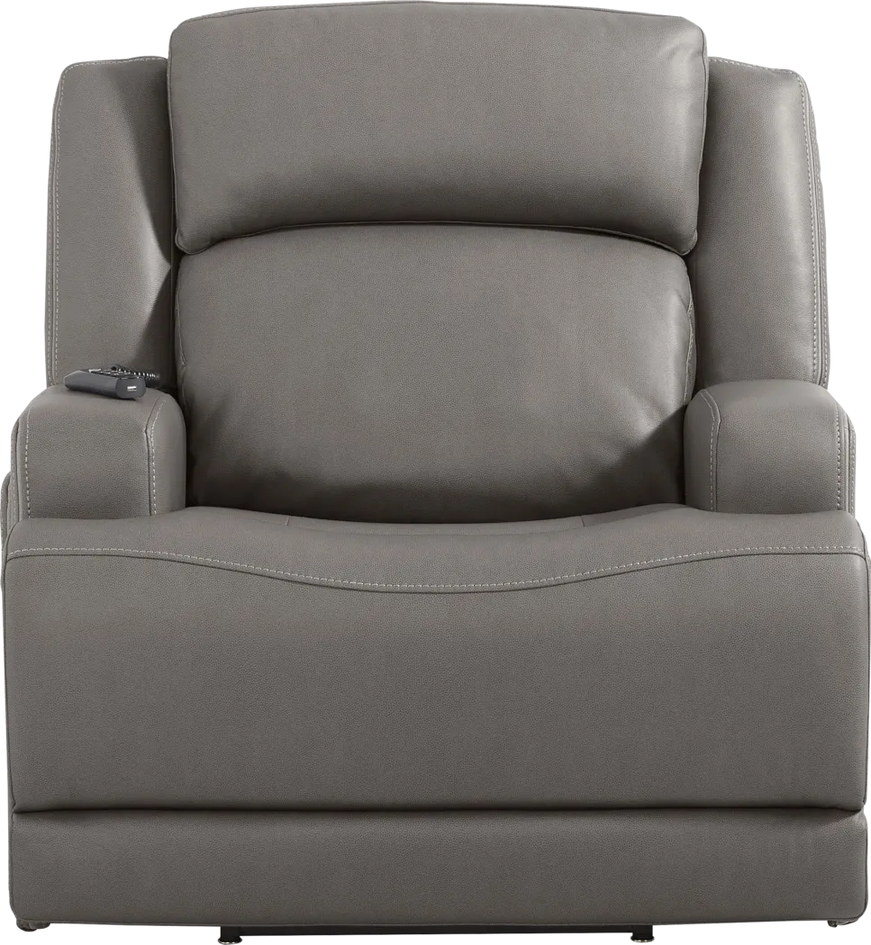 Lift Off by Shaquille O'Neal Home Charcoal Dual Power Lift Recliner - Thumbnail - Image 4