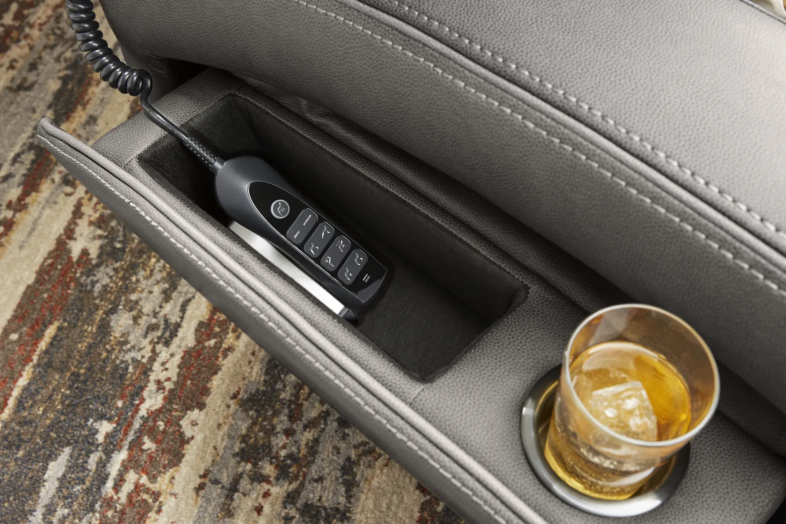 Lift Off by Shaquille O'Neal Home Charcoal Dual Power Lift Recliner - Thumbnail - Image 8