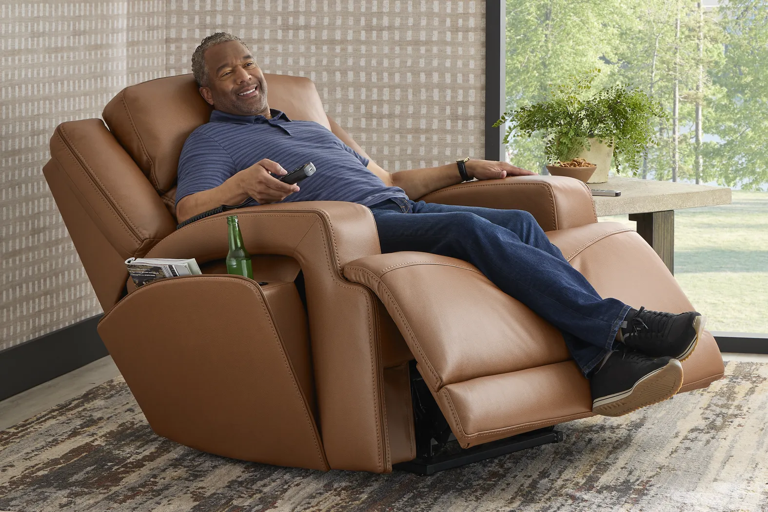 Lift Off by Shaquille O'Neal Home Saddle Dual Power Lift Recliner - Thumbnail - Image 11