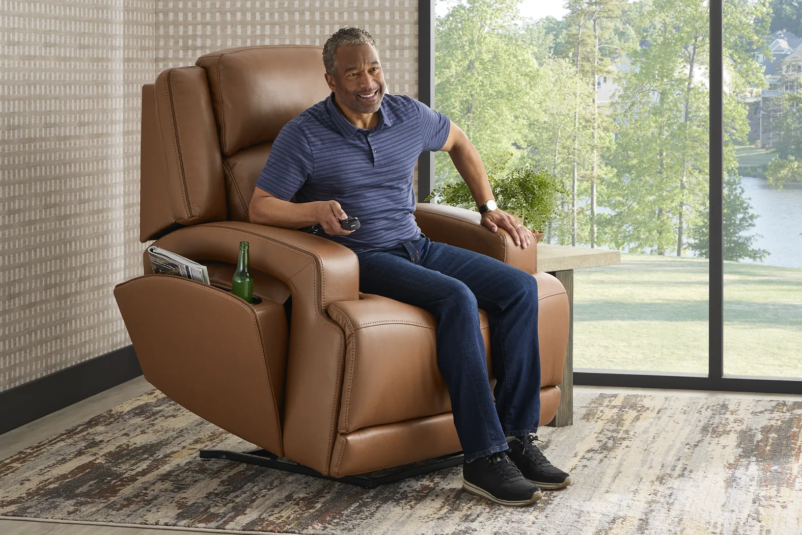 Lift Off by Shaquille O'Neal Home Saddle Dual Power Lift Recliner - Thumbnail - Image 13