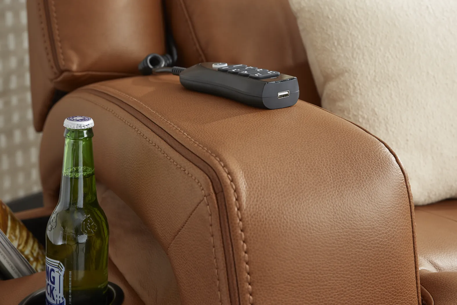 Lift Off by Shaquille O'Neal Home Saddle Dual Power Lift Recliner - Thumbnail - Image 7