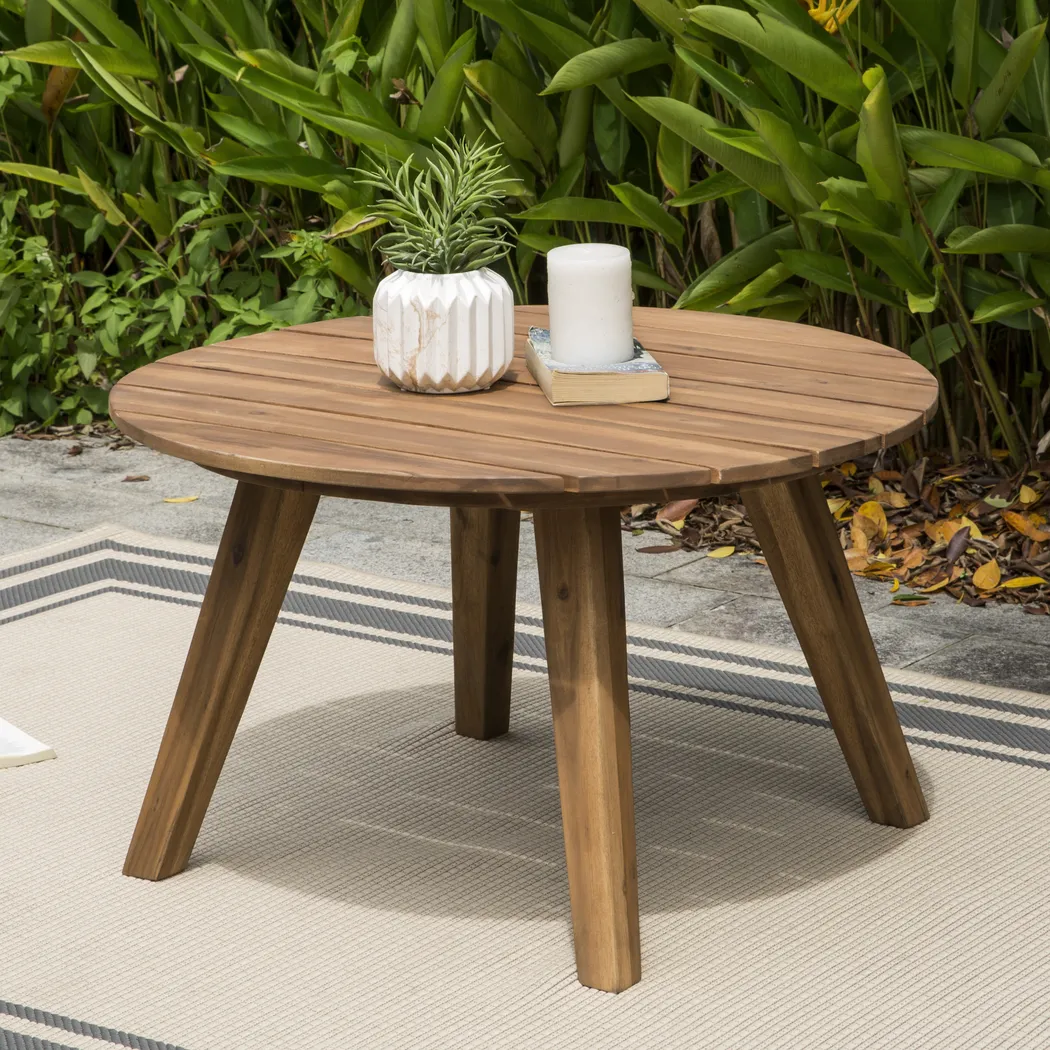 Highsmith Brown Outdoor Cocktail Table - Image 5