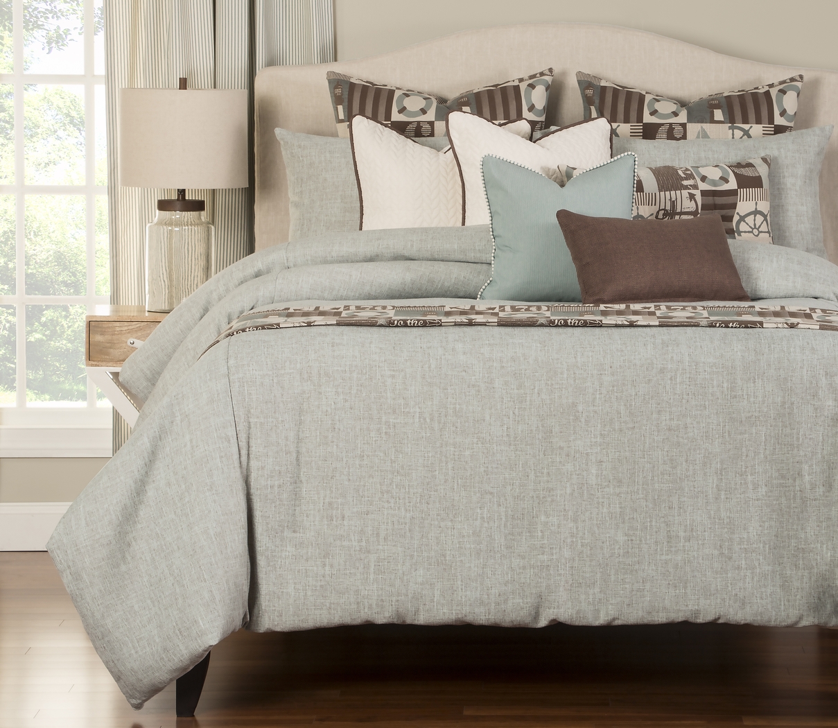 Hightown Loft Blue 12 Pc Queen Duvet Set - Thumbnail - Image 1