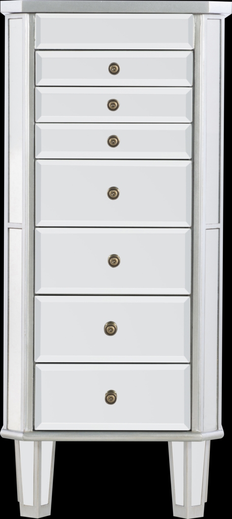 Hildreth Gray Mirrored Jewelry Armoire - Thumbnail - Image 3