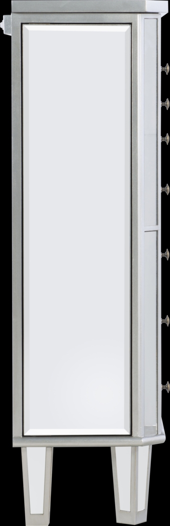 Hildreth Gray Mirrored Jewelry Armoire - Thumbnail - Image 5