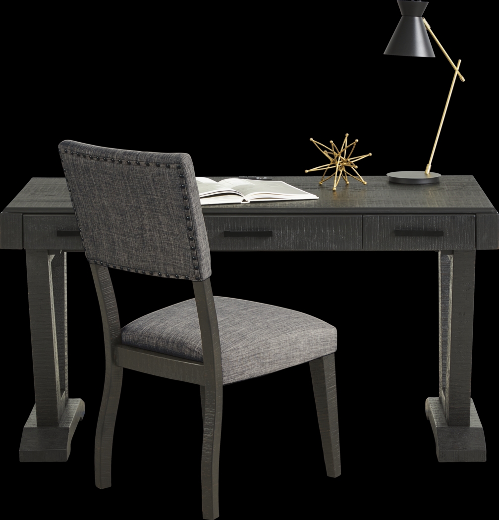 Hill Creek Black Desk and Chair - Thumbnail - Image 3