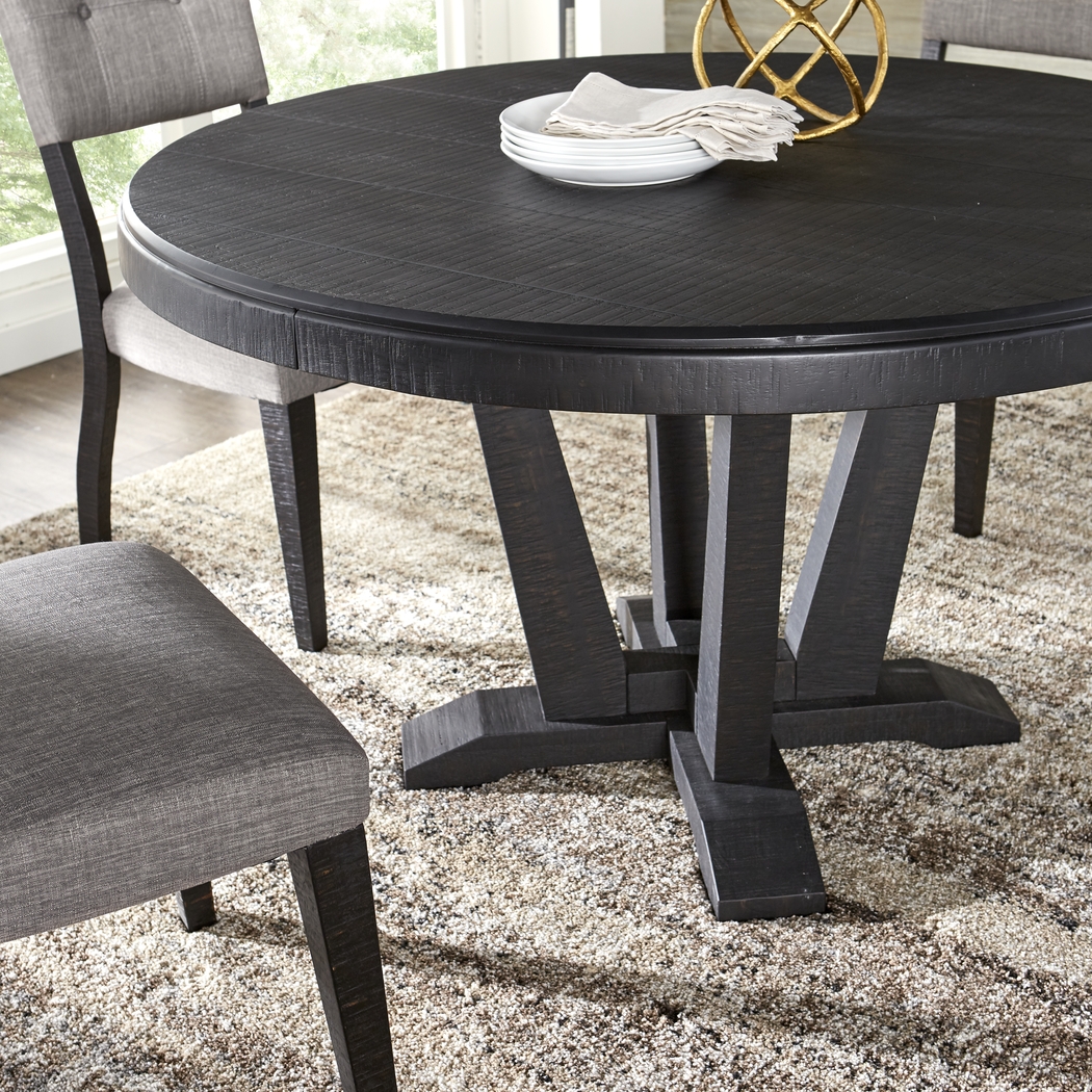 Hill Creek Black 5 Pc Round Dining Room - Thumbnail - Image 3