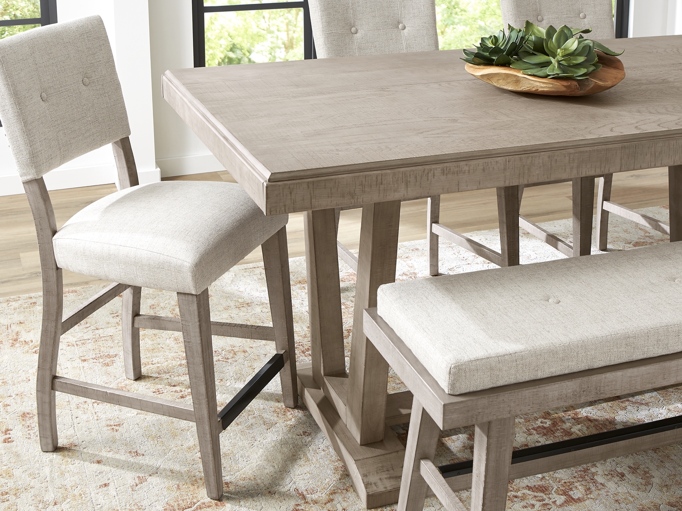 Hill Creek Natural 5 Pc Counter Height Dining Room - Thumbnail - Image 4