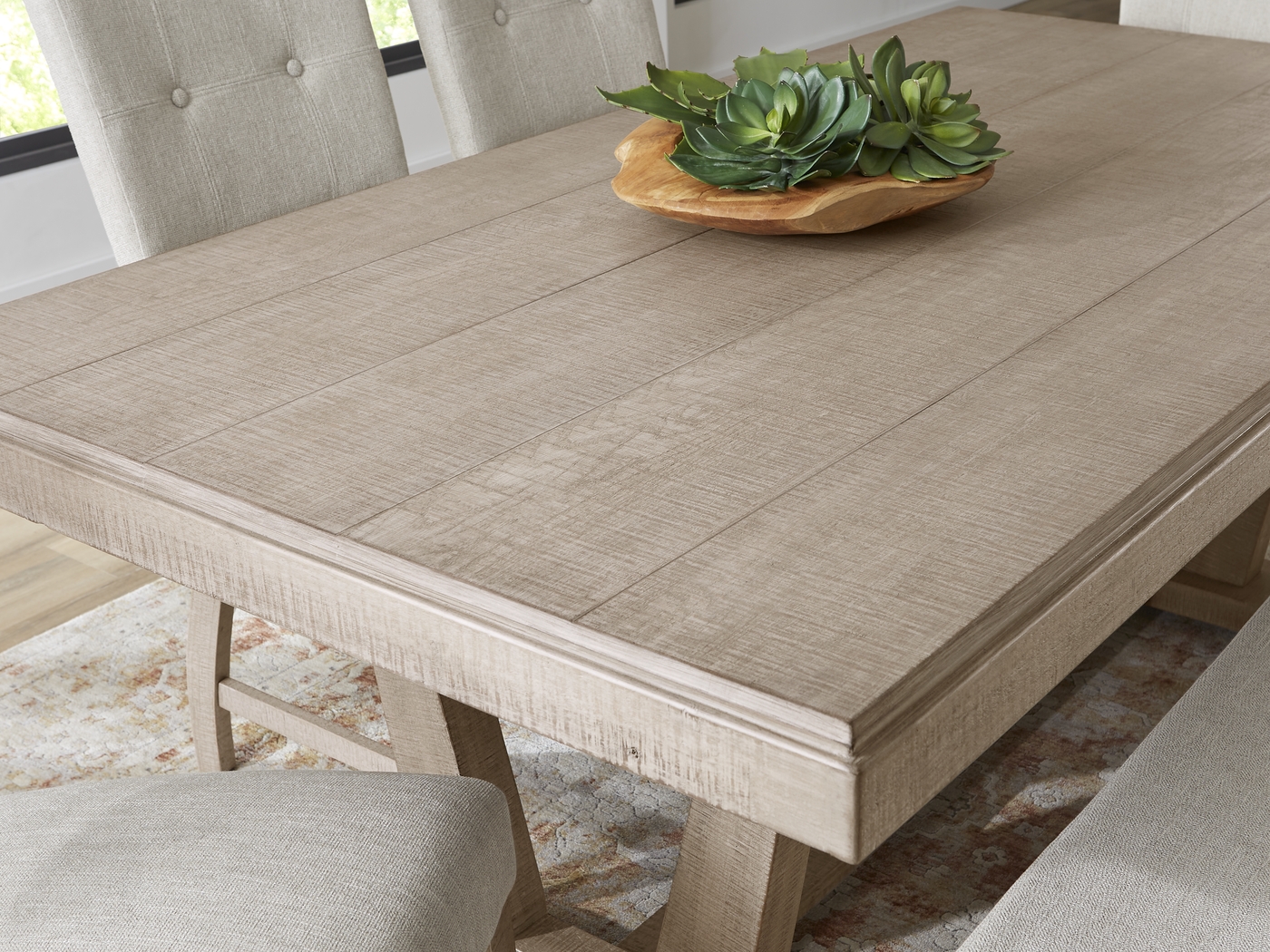 Hill Creek Natural Rectangle Dining Table - Thumbnail - Image 3