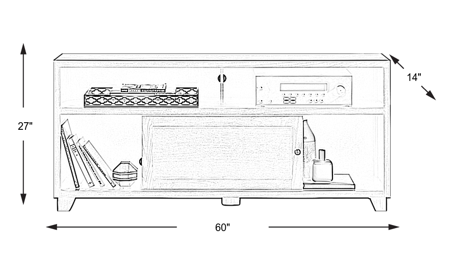 Dimension Image. Please refer to the Dimension Tab on this page for dimension details.